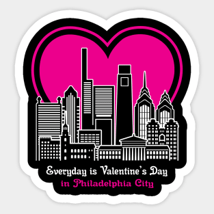 Valentine's Day in Philadelphia City Sticker